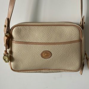 Vintage Dooney & Bourke Bone Camera Crossbody Bag